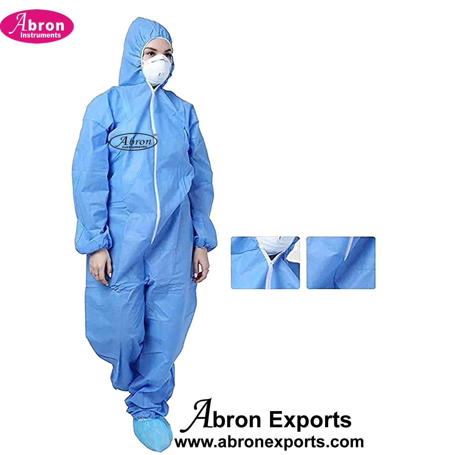 PPE Kit Zip Blue Chain Protective Cloths 10pc Abron ABM-2651KB 